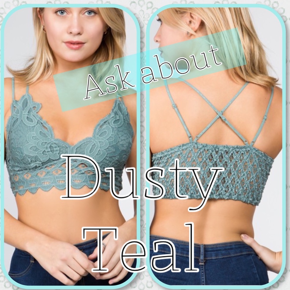 Restocked Boho Floral Anemone Light Taupe Soft Lace Bralette - Picture 4 of 6